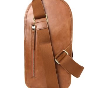 Premium Leather Crossbody Bag (Tan)
