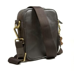 Premium Leather Crossbody & Messenger Bag (Black Brown)
