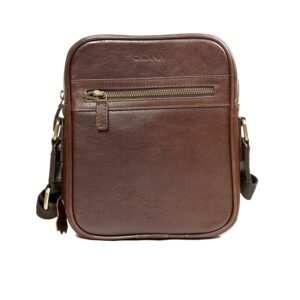 Premium Leather Crossbody & Messenger Bag (Black & Brown)