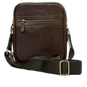 Premium Leather Crossbody & Messenger Bag (Black & Brown)