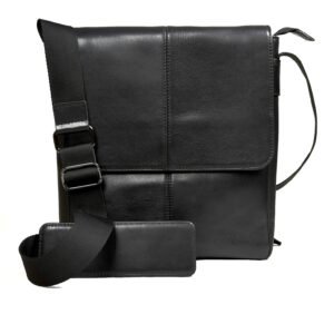 Premium Leather Crossbody & Messenger Bag (Black, Brown & Tan)