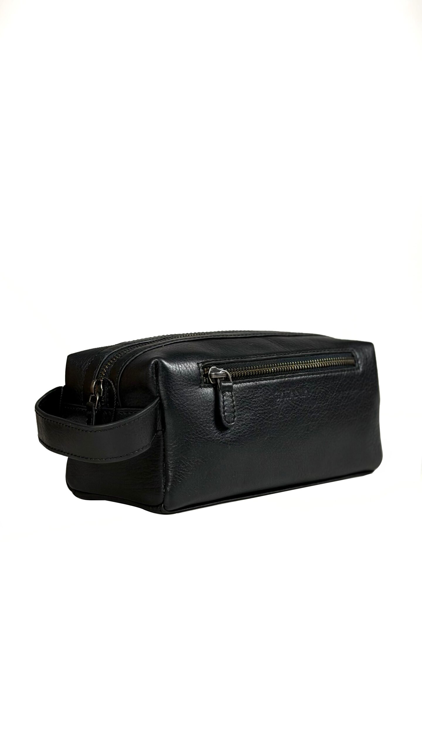 Leather Toiletry Kit – Compact Travel Organizer with Front Pocket